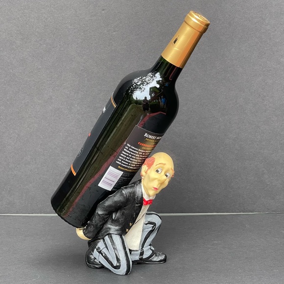 Dining Vintage James The Butler Waiter Wine Connoisseur Bottle Holder